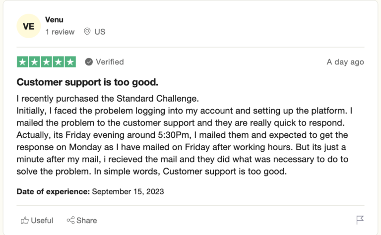 The Funded Trader Trustpilot Review