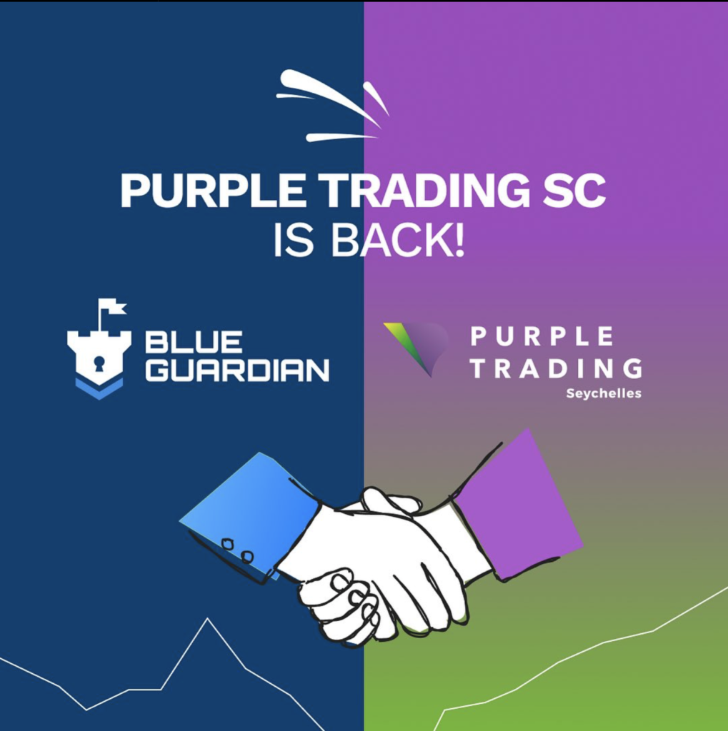 Blue Guardian introduces the return of “Purple Trading SC” as an option when selecting challenges.