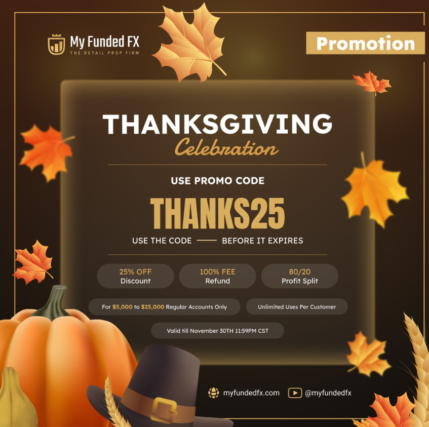 Thanksgiving promotion code with MyFundedFX