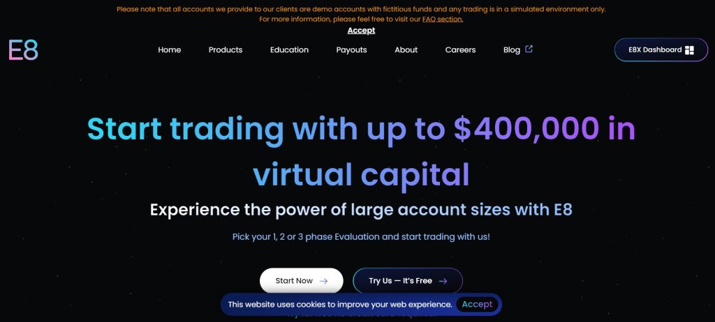 E8 funding website