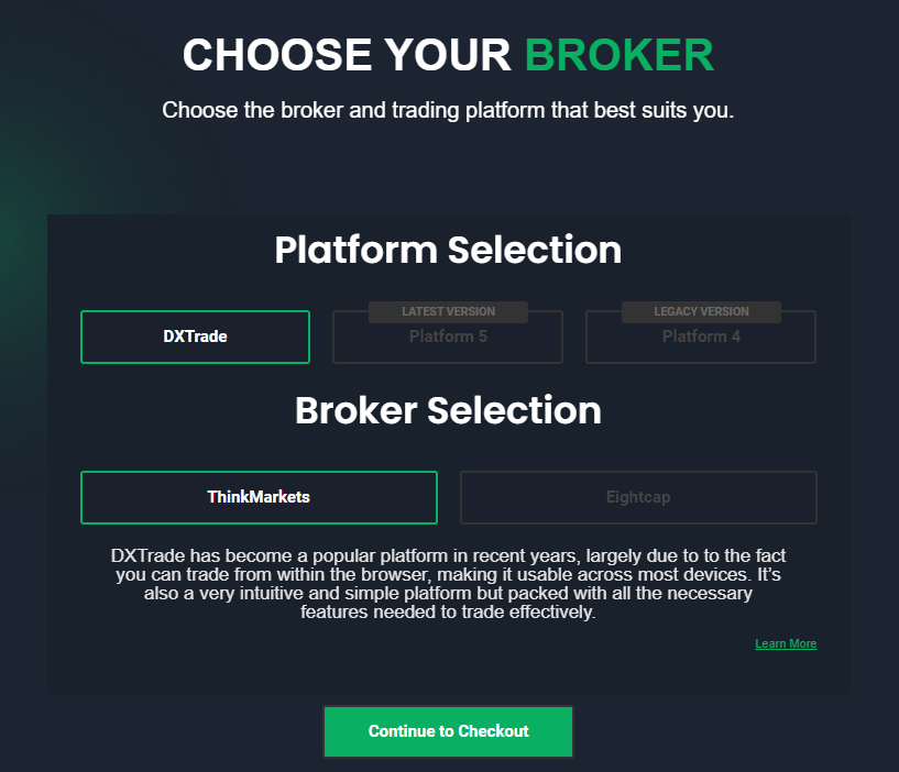 Funded Trading Plus platform options