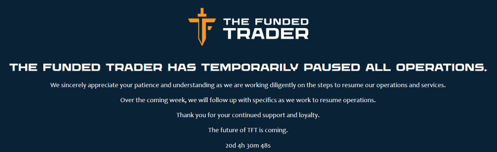 the funded trader shutdown