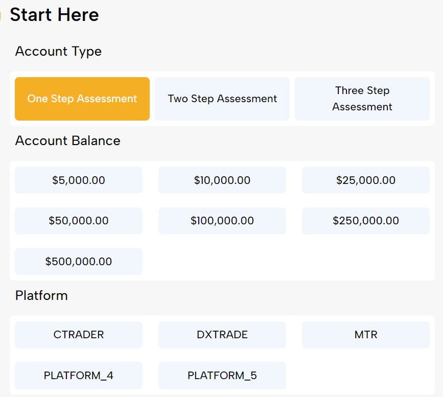 Funded traders global choose your challenge